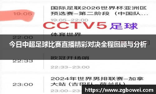 今日中超足球比赛直播精彩对决全程回顾与分析