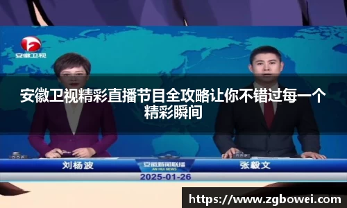 安徽卫视精彩直播节目全攻略让你不错过每一个精彩瞬间